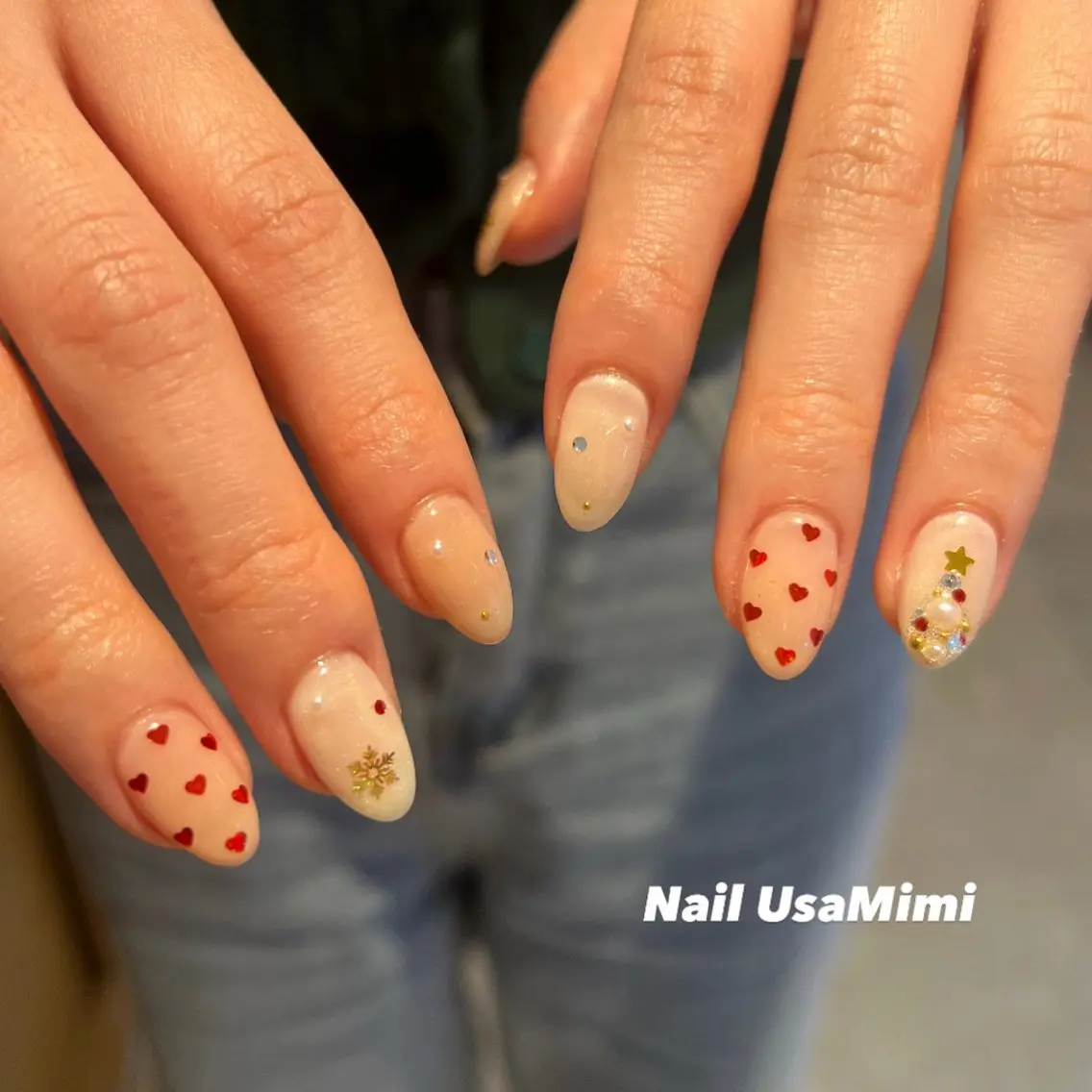 ネイル アートネイル ジェルネイル 韓国ネイル ワンカラーネイル パラジェル ハンドネイル 本町NailUsa Mimi RIKOのネイルデザイン