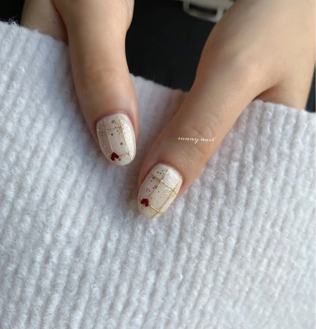 ネイル ジェルネイル ハート パラジェル sunny nailのネイルデザイン