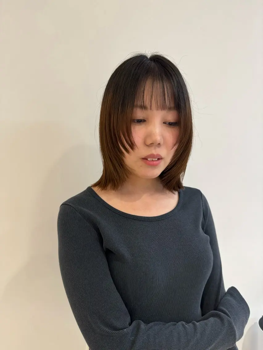 ミディアム レイヤーカット 似合わせカット 鈴木結花/立川美容師 /お悩み解決型美容師のヘアスタイル