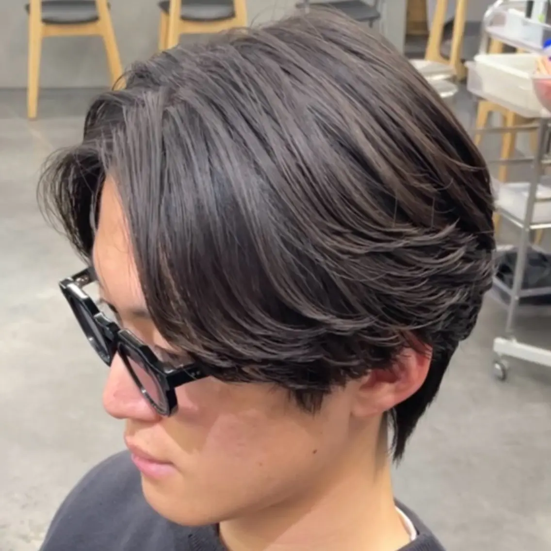 ミディアム パーマ ヘアアレンジ メンズ fifth 石川 凪のヘアスタイル