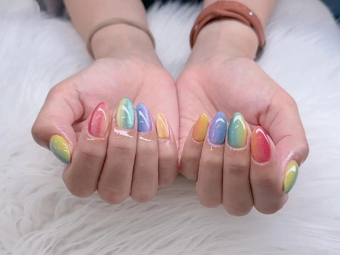 ネイル ガーリー 韓国ネイル 持ち込み リボン ワンホンネイル Melia Nail Nambaのネイルデザイン