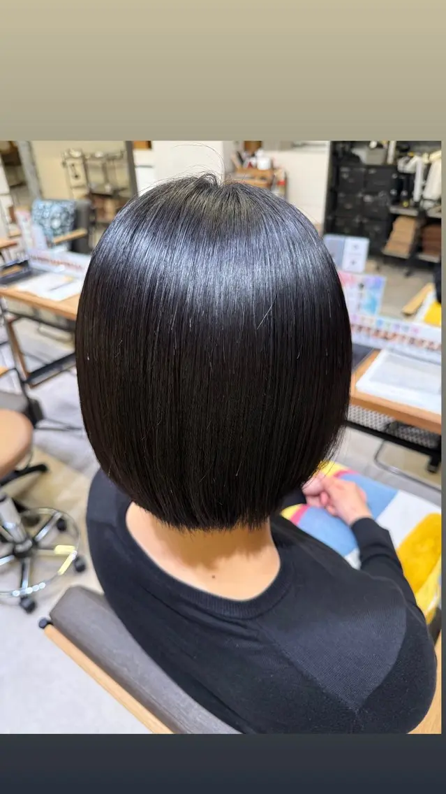 ショート 縮毛矯正 やはらりの/ 酸性ストレートのヘアスタイル
