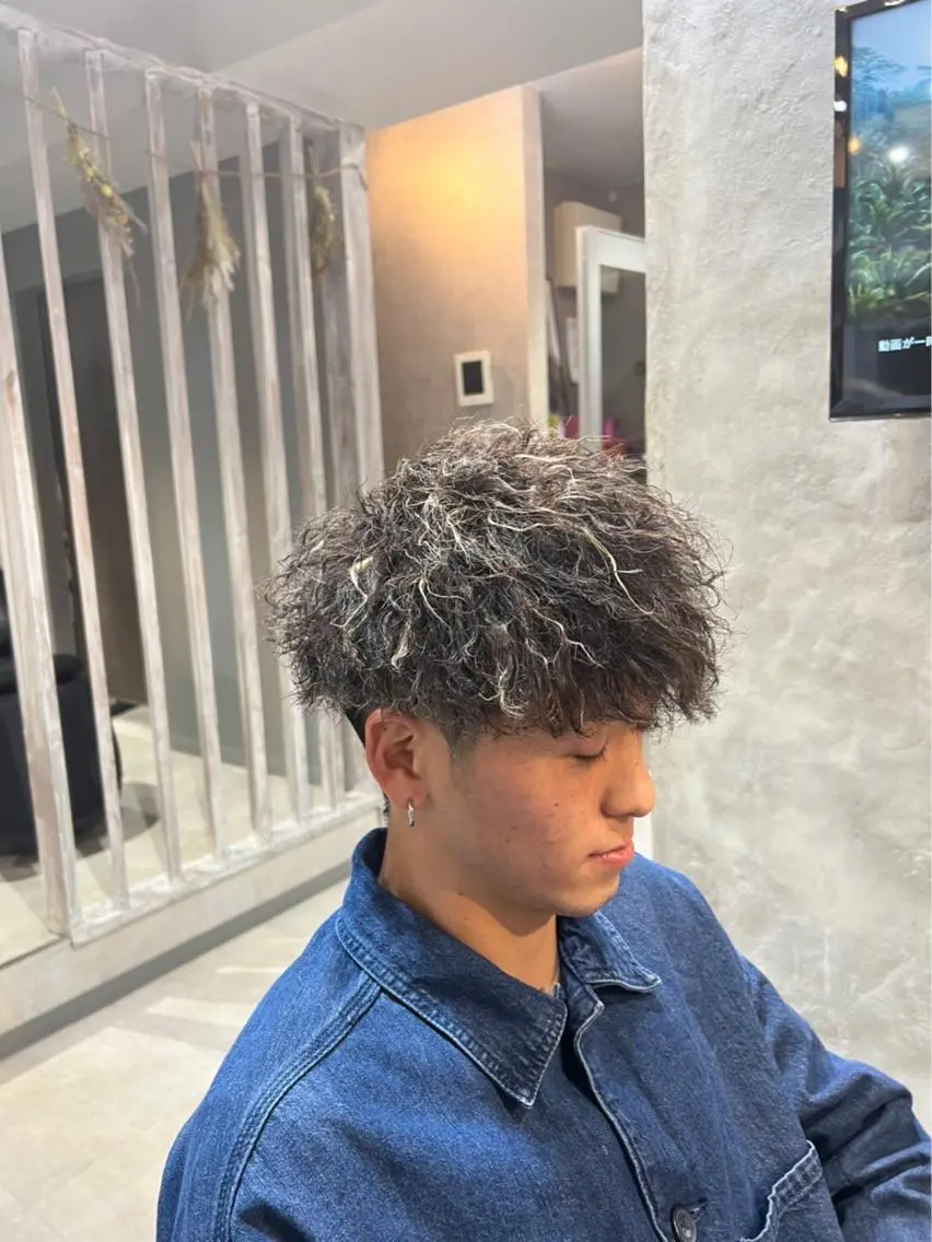 カット💇♂️&外国人風メッシュ🌈&パーマ🦱の写真