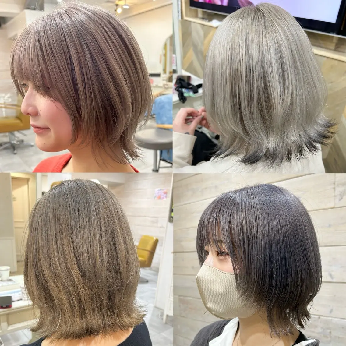 ショート カラー ボブレイヤー ボブ レイヤーカット ウルフカット カット ヘアカラー 顔まわりカット/ボブ /♡とーこ♡のヘアスタイル