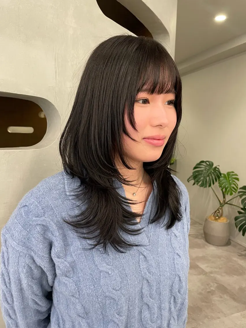 似合わせ前髪カット✂︎仕事の合間や仕事後に！お顔に合わせてご提案させていただきます😊の写真