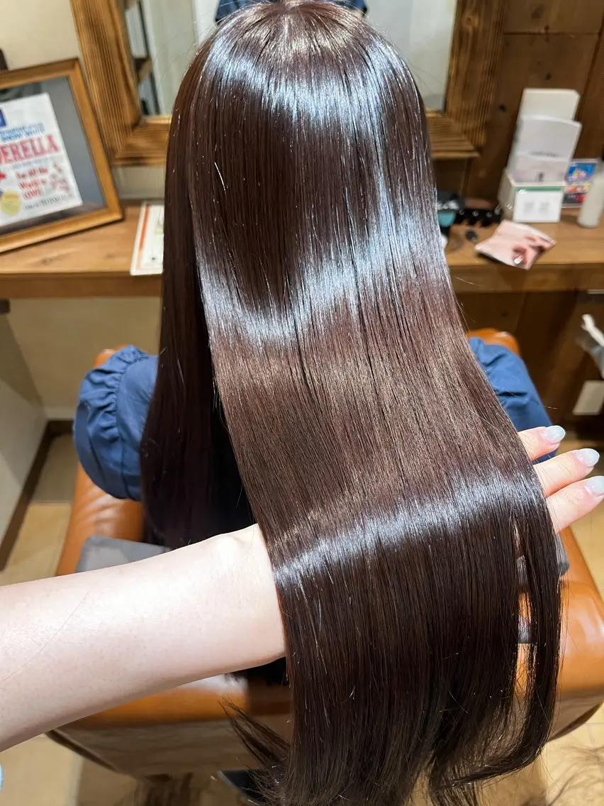 ロング カラー ラベンダーカラー カット ヘアカラー end roll りんのヘアスタイル