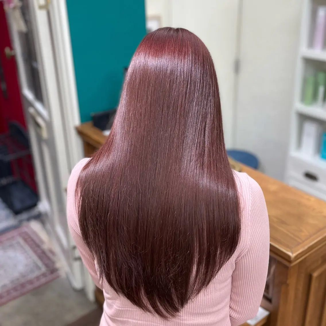 ロング カラー カット ヘアカラー トリートメント 🎀ときの/髪質改善 透けッ暖色カラー🪞のヘアスタイル