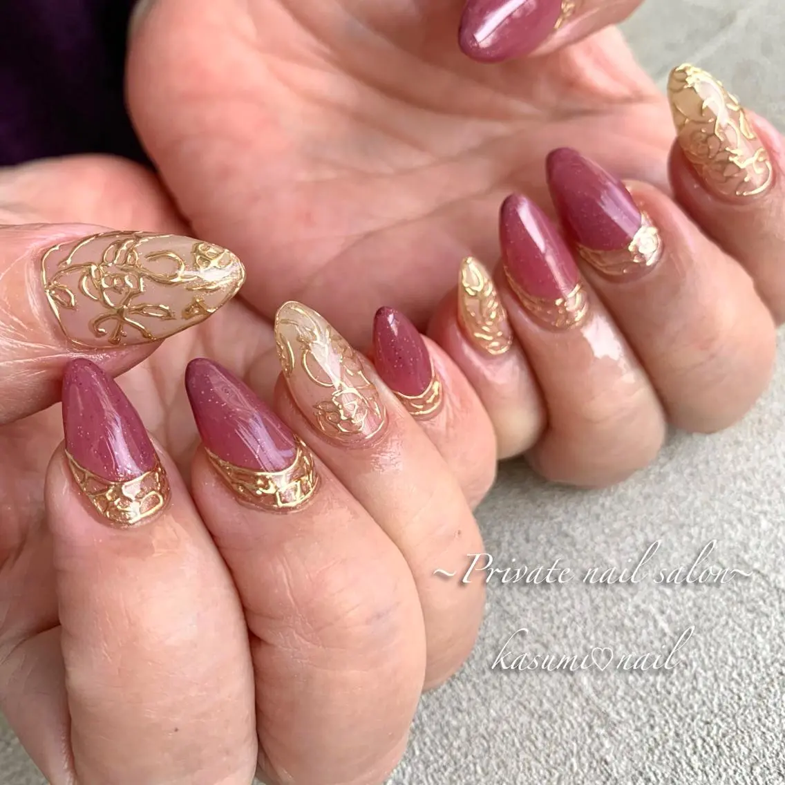 ネイル アートネイル ラメ(グリッター) マグネットネイル ミラーネイル ニュアンスネイル KASUMI♡ Nailのネイルデザイン