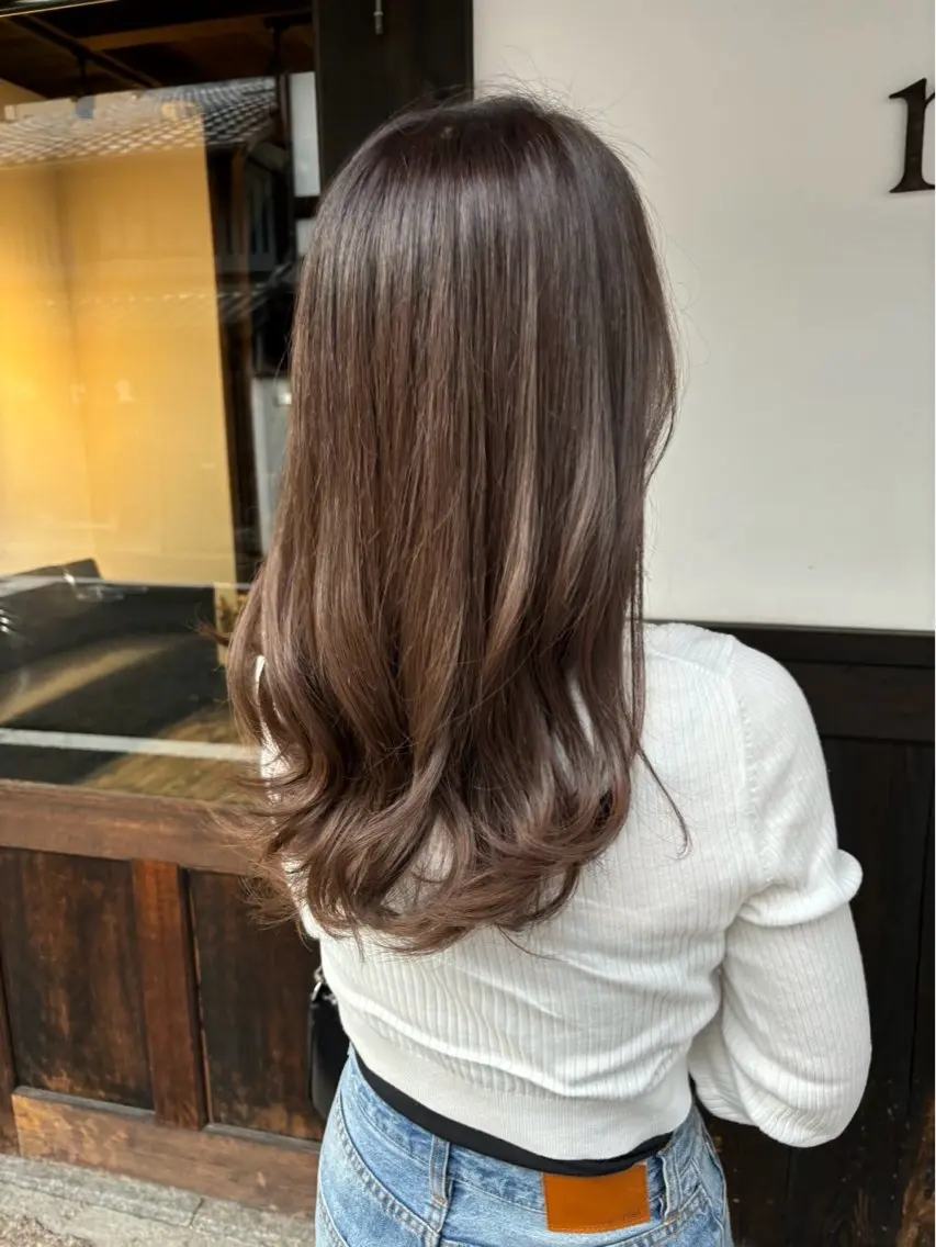 ロング カラー 透明感カラー トリートメント ヘアカラー 透明感カラー🩵/ 烏丸御池/小島雄太のヘアスタイル