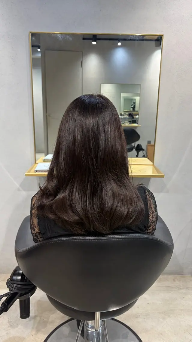 セミロング カラー 透明感カラー ヘアカラー トリートメント ヘッドスパ ヘアセット nanako/表参道 /透明感カラーのヘアスタイル