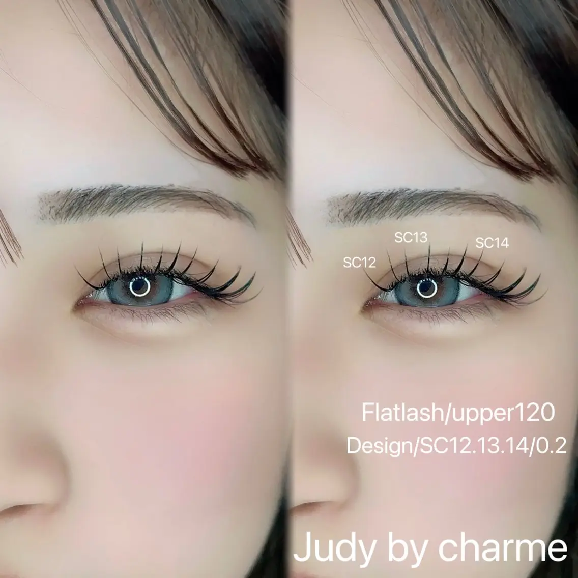 マツエク・マツパ 付け放題 フラットラッシュ パリジェンヌラッシュリフト アップワードラッシュ マツエク Judy by charmeのマツエク・マツパデザイン