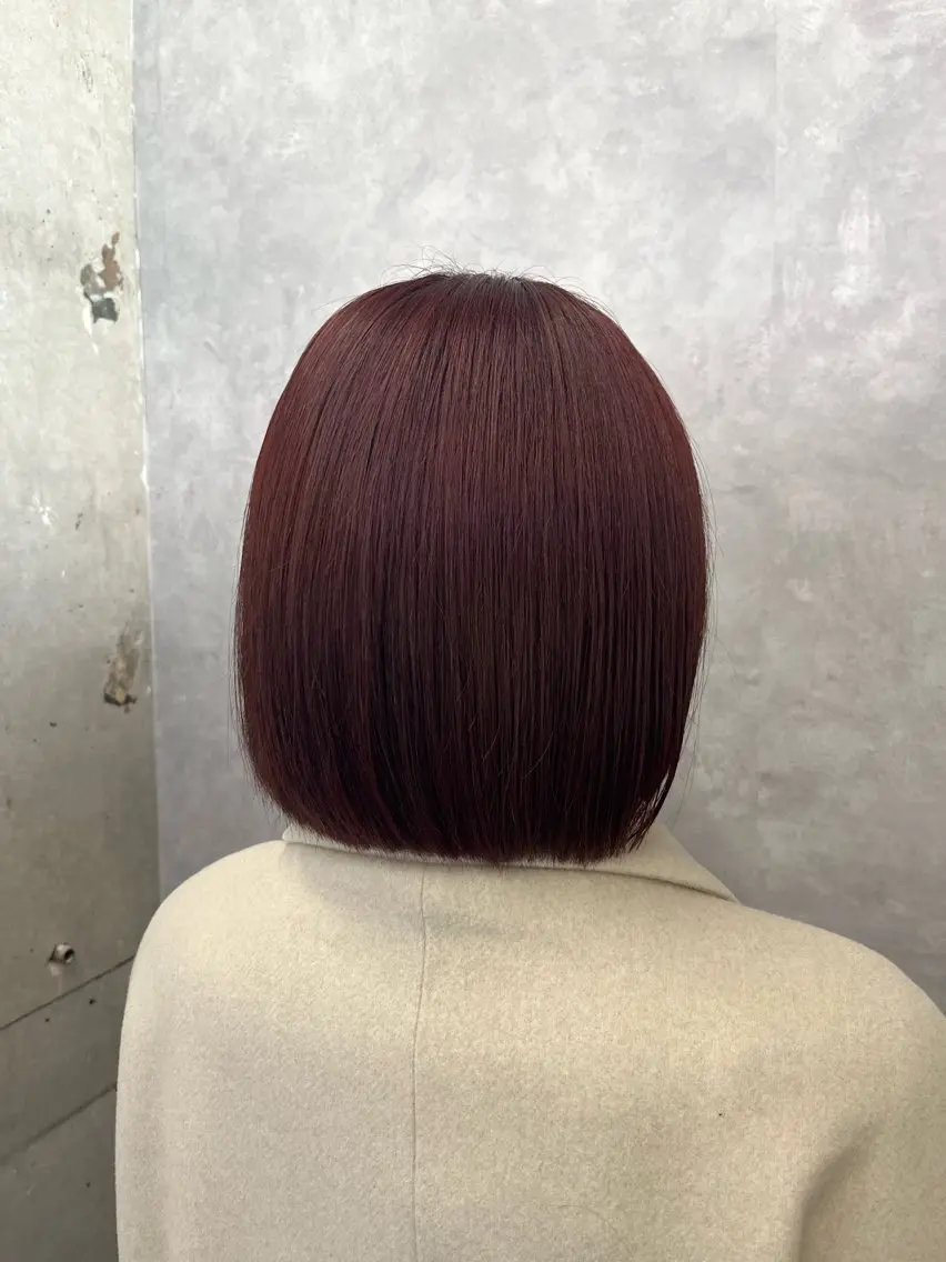 ショート カラー ブラウンカラー レッドカラー レッドブラウン ボブ カット ヘアカラー トリートメント NUMBER 天王寺 🌼yuriのヘアスタイル