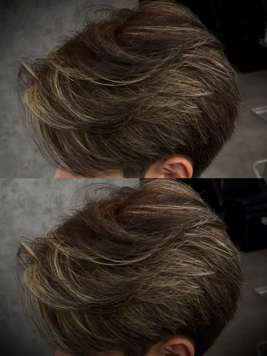 カラー メンズ カット ヘアカラー センターパート指名 No.1／カヅキのヘアスタイル