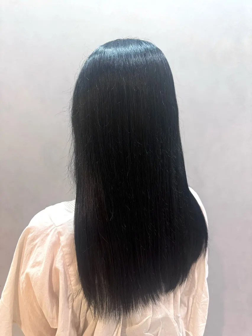 セミロング カラー 黒髪 ブルーカラー ブルーブラック ☁️olelo国立 ☁️Minoriのヘアスタイル