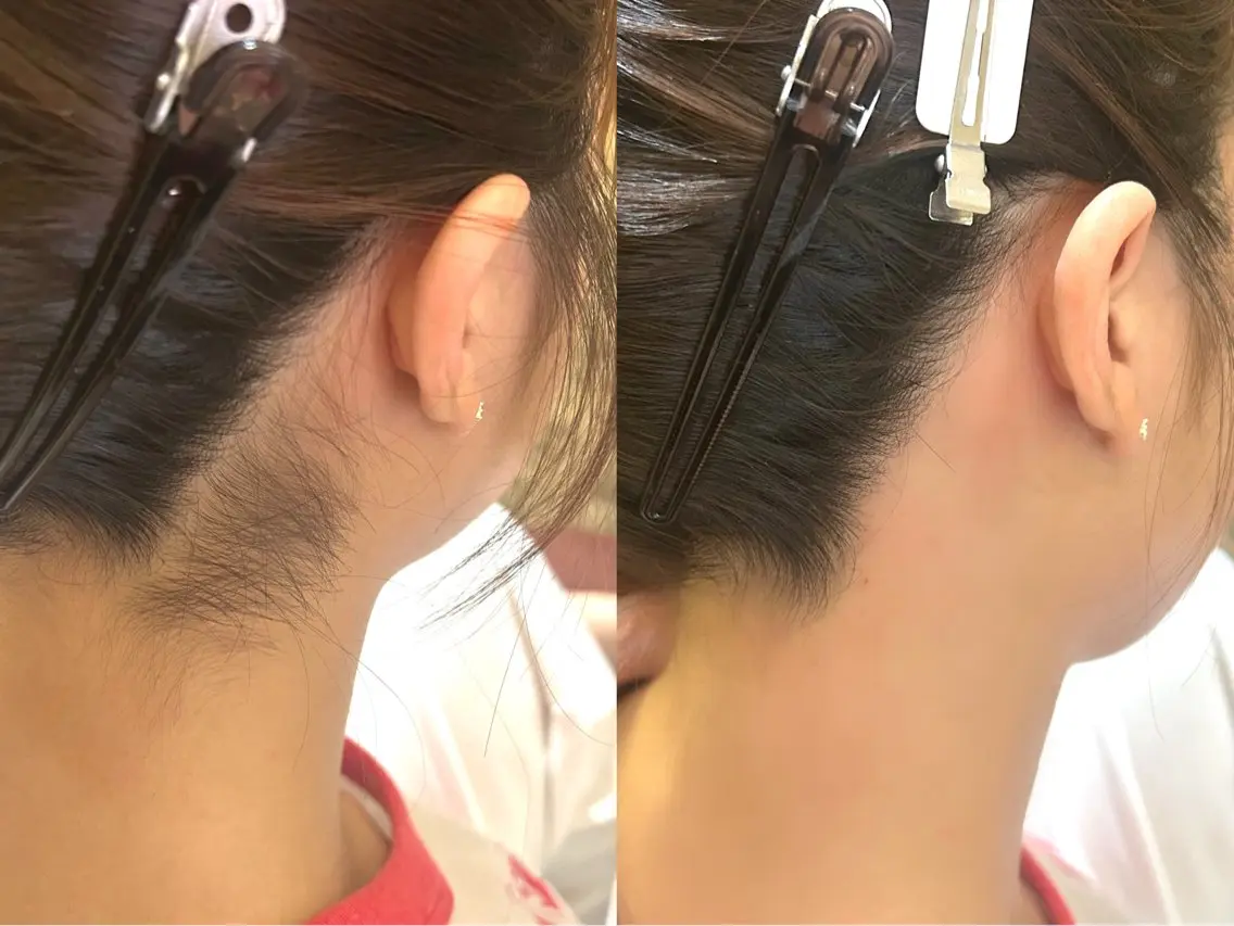 うなじワックスの写真