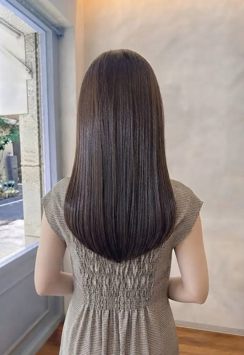 ロング カラー 松下 沙織のヘアスタイル