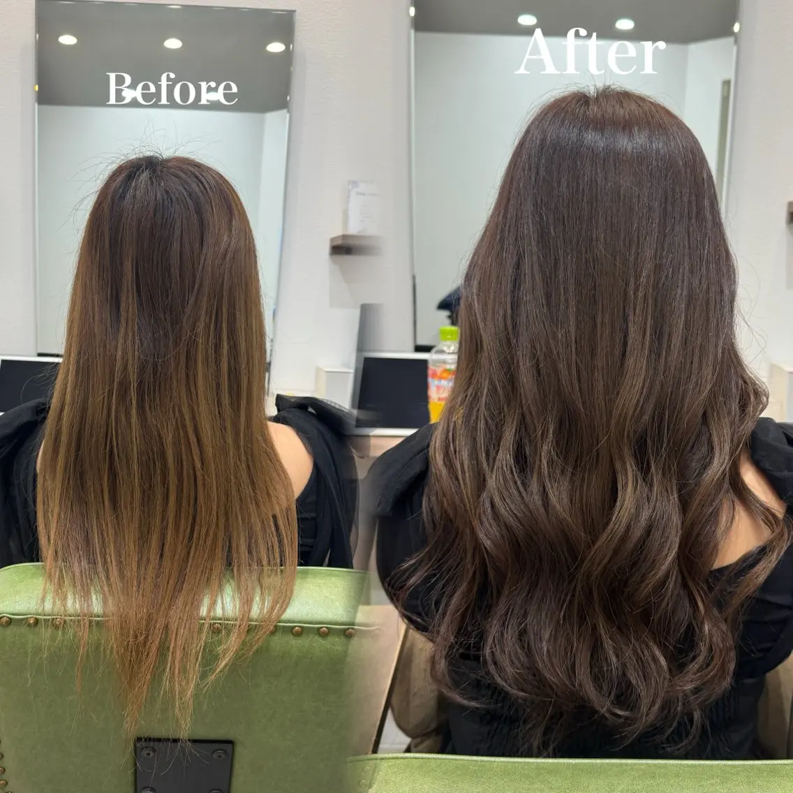 ロング カラー 透明感カラー 髪質改善 トリートメント ヘアカラー トリートメント Dears 望月のヘアスタイル