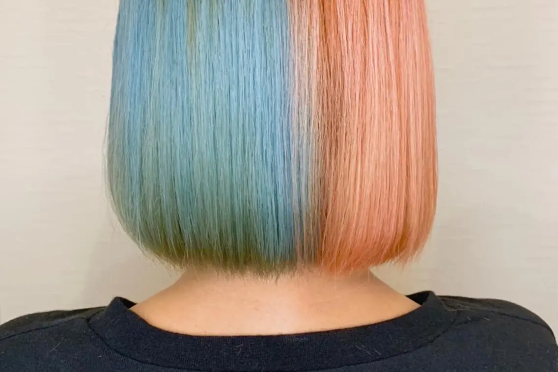 ショート カラー ヘアカラー&縮毛矯正 STAR☆RIVERのヘアスタイル