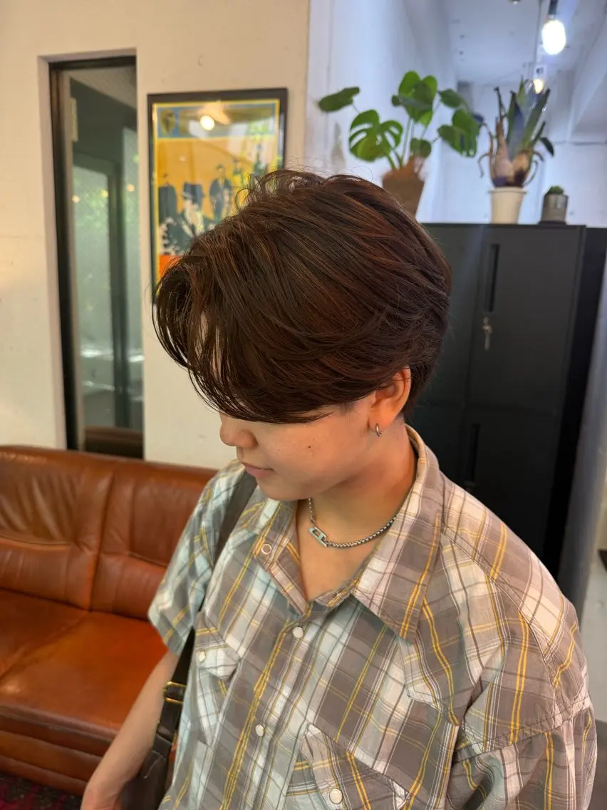 ショート カラー パーマ メンズ カット パーマ HARBOR ゆづきのヘアスタイル