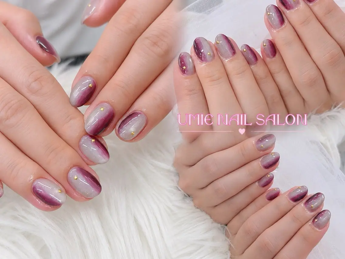 ネイル フットネイル フレンチネイル グラデーション キラキラネイル 韓国ネイル ハンドネイル UMIE NAIL SALONのネイルデザイン