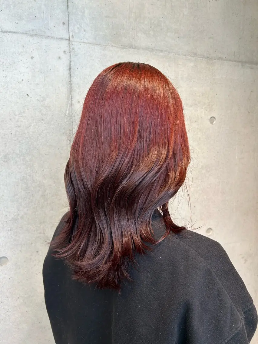 セミロング カラー ヘアアレンジ ヘアカラー トリートメント ボブ艶モテカラー🫧 カリンのヘアスタイル