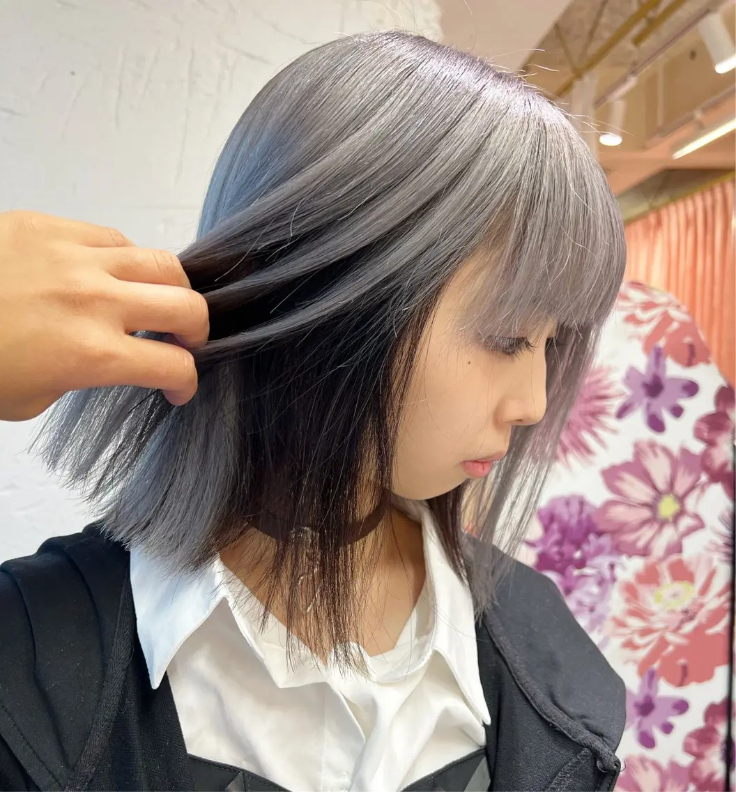 ミディアム カラー ヘアカラー box mico. mutsumiのヘアスタイル
