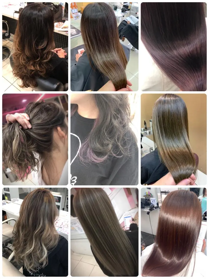 🌈ツヤ髪実感🥺🌈艶カラー全体染め➕オージュア5Stepトリートメント😆🙌髪質に合わせて選べてダメージ毛撲滅😎の写真
