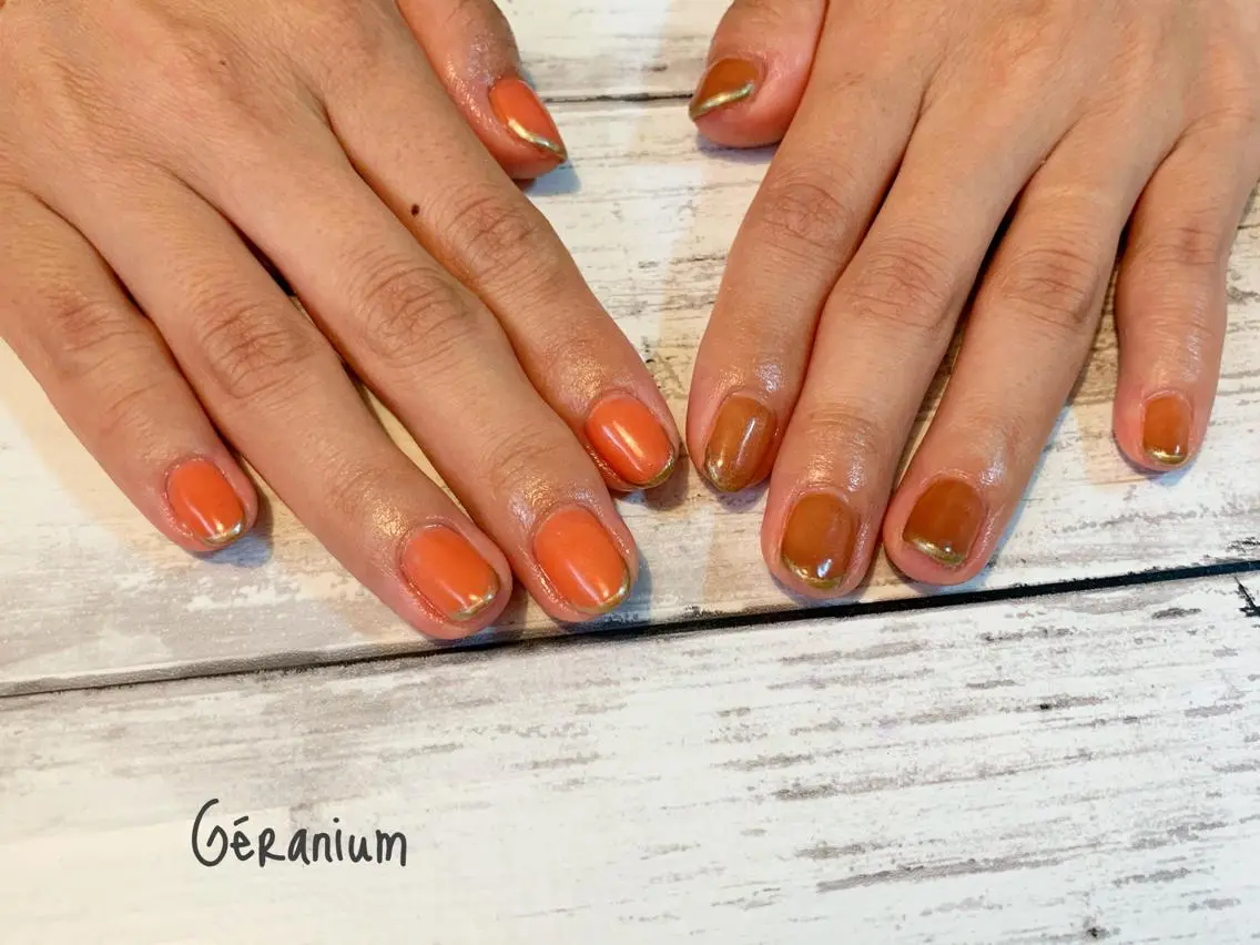 ネイル フレンチネイル ハンドネイル GéRanium Harukaのネイルデザイン