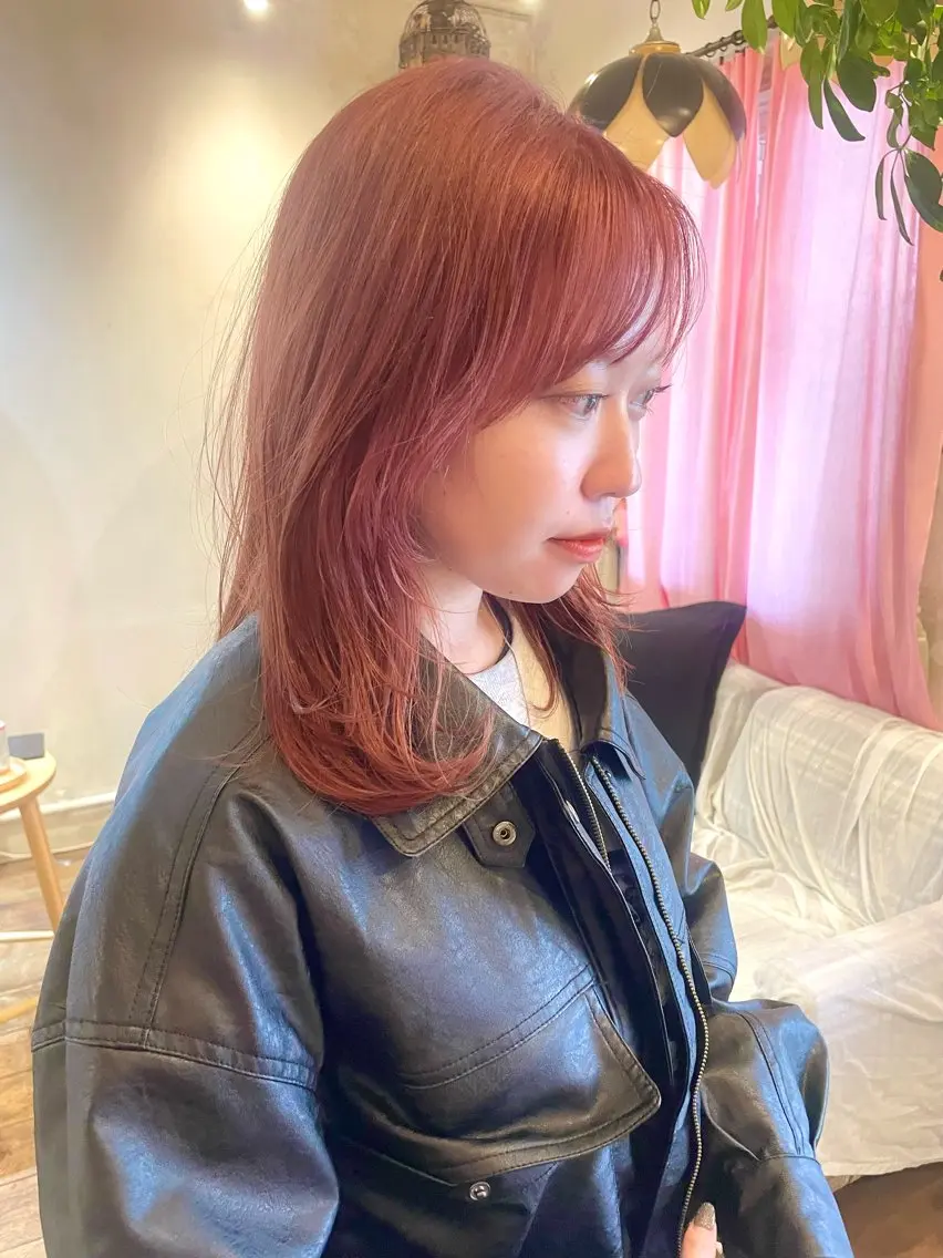 セミロング カラー ブリーチ ダブルカラー ブリーチなしカラー Re;tique🎀 ／ricoのヘアスタイル