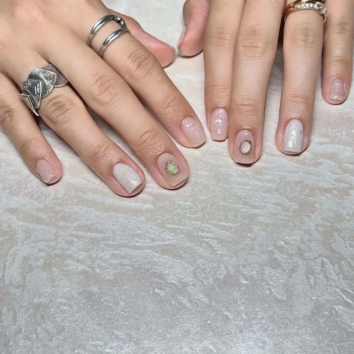 ネイル マグネットネイル ニュアンスネイル ショートネイル gemickle nailのネイルデザイン