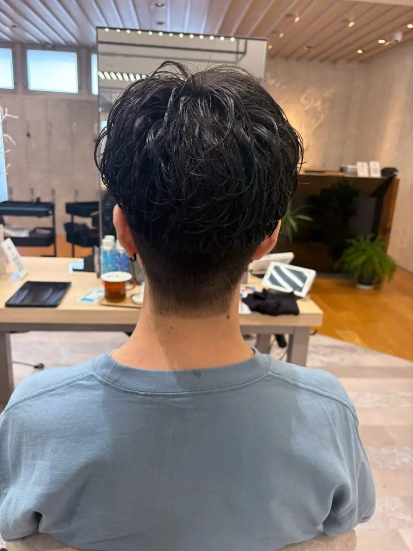 パーマ メンズ カット パーマ tokute 片岡心🐥のヘアスタイル