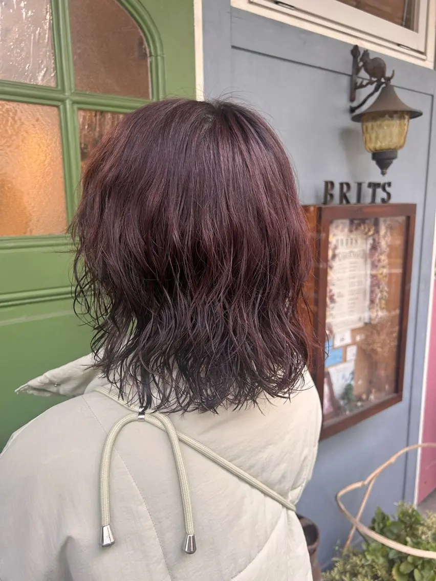 ショート カラー パーマ カット ヘアカラー トリートメント ヘッドスパ 清水千優/パーマ/ メンズパーマのヘアスタイル