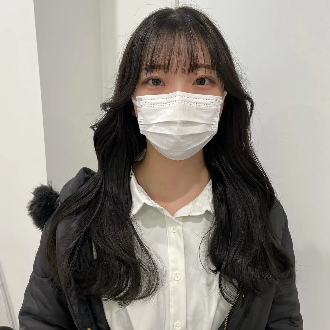 ロング カラー 黒髪 ブルーカラー ブルーブラック ブルーラベンダー ダブルカラー ヘアカラー トレンドカラー MAHOのヘアスタイル