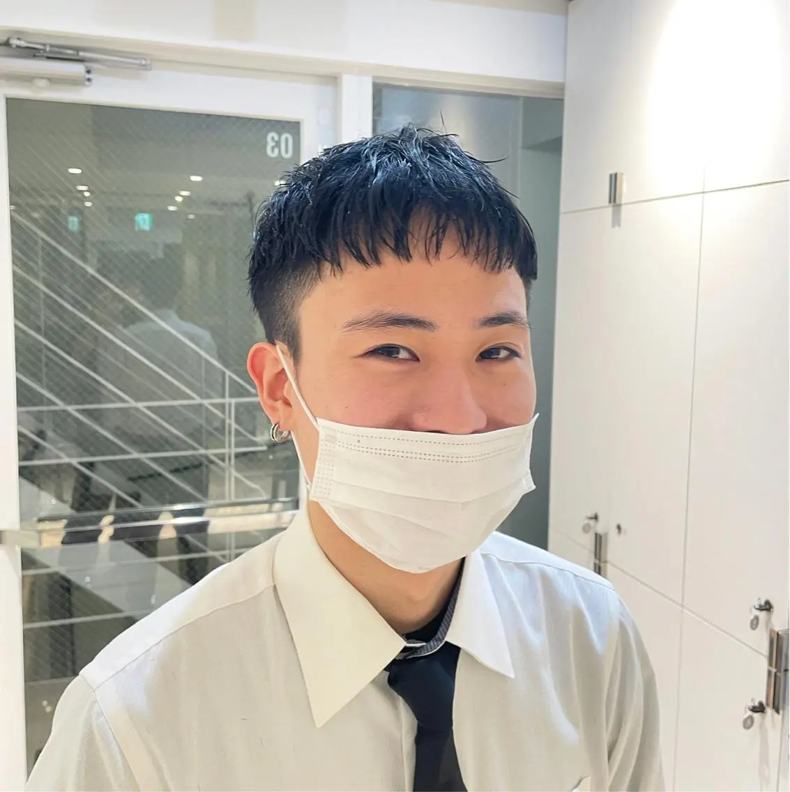 ショート ヘアアレンジ メンズ カット トリートメント ヘッドスパ ヘアセット 艶カラー✨縮毛矯正✨ 翁長孝輔のヘアスタイル