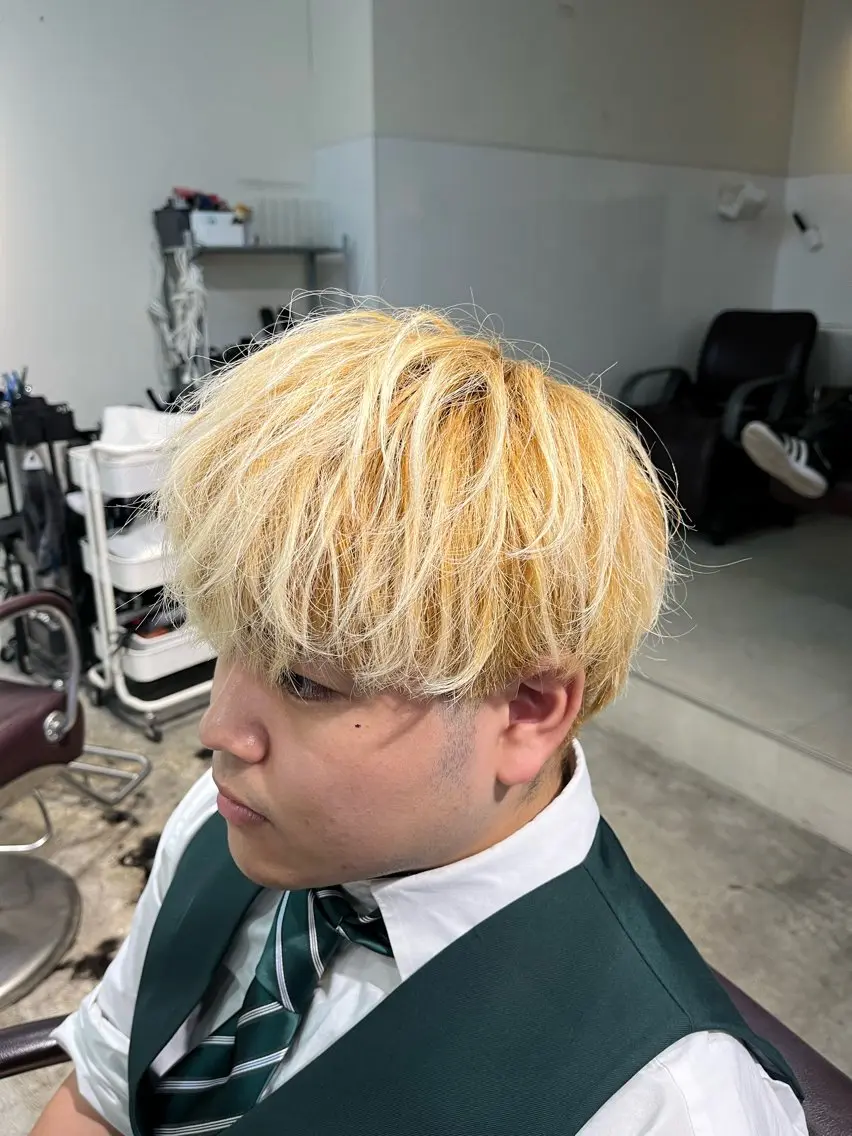 メンズ ヘアセット フェザーパーマ🌙 毛流れ yuzukiのヘアスタイル