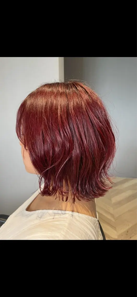 ミディアム カラー カット ヘアカラー 高野 良佑のヘアスタイル