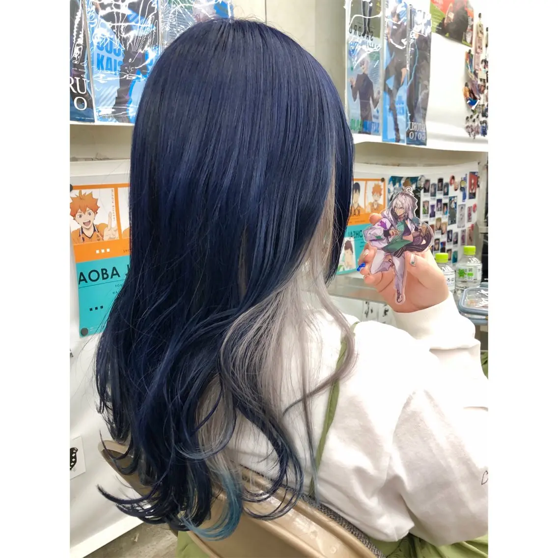 セミロング カラー 推しカラー✨ オタク美容師ユウカのヘアスタイル