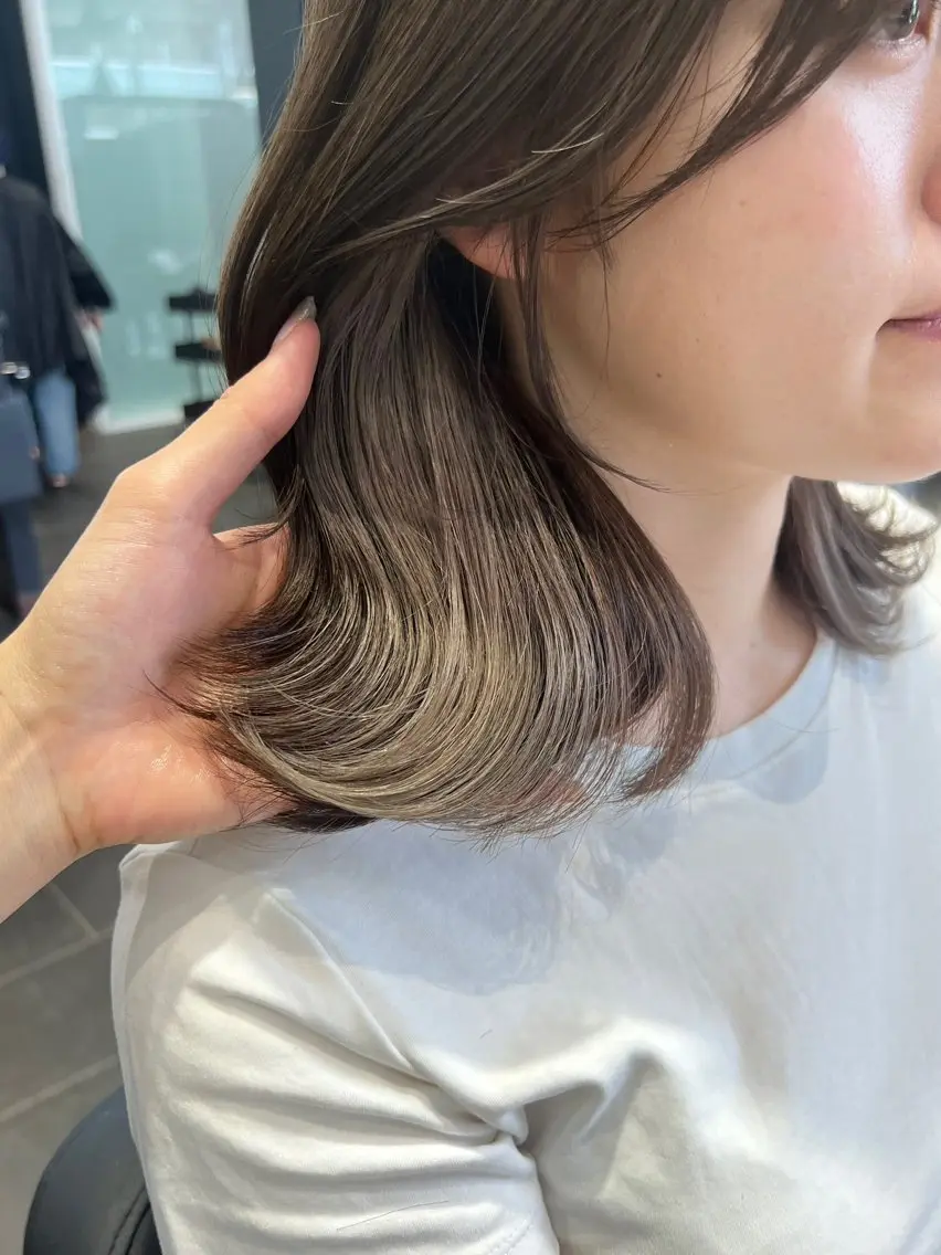 ミディアム カラー ヘアカラー トリートメント 🪞ボブ特化/顔 まわり🧸mai🎀のヘアスタイル