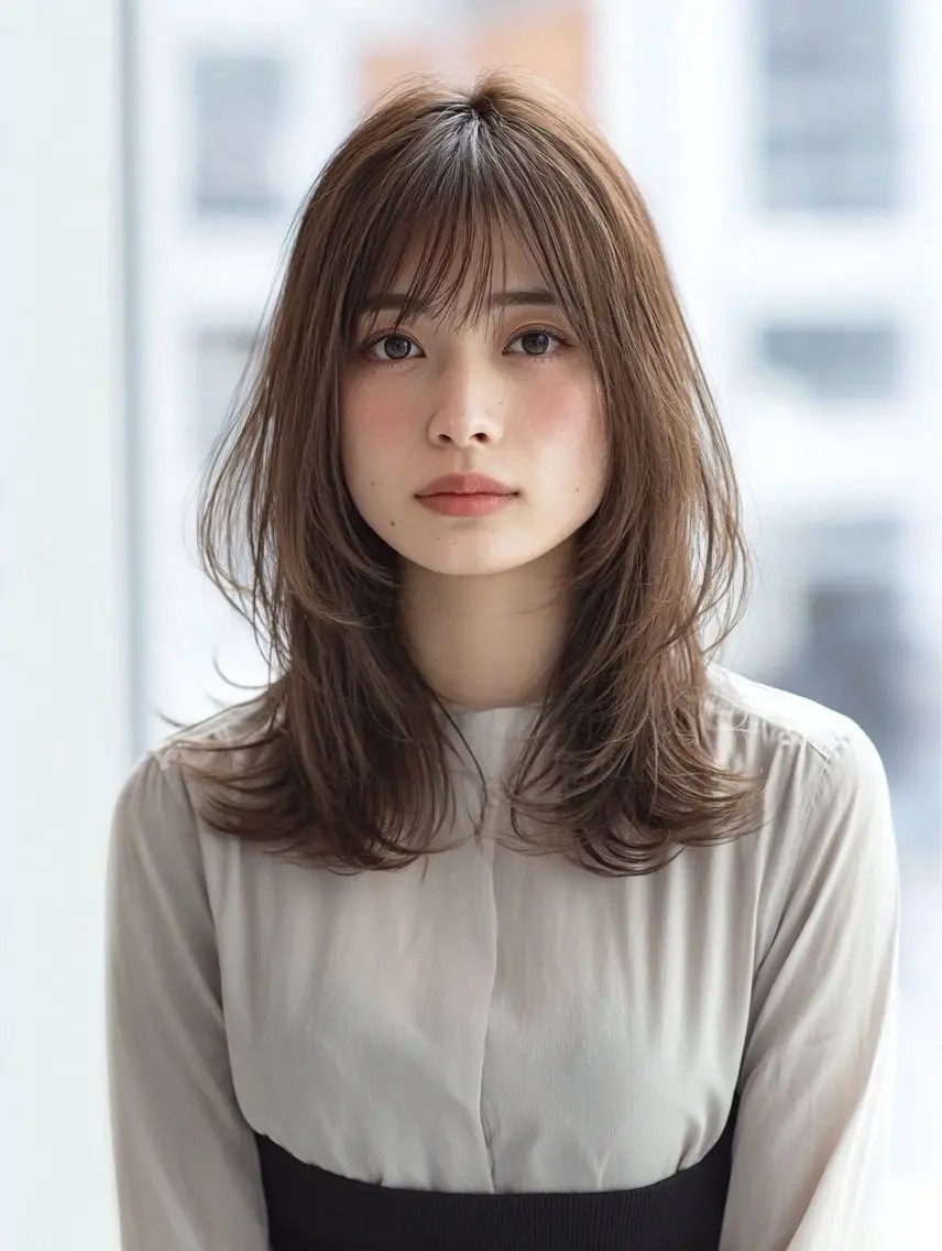 ロング カラー ヘアカラー 韓国×艶ハイトーンが かわいい✨️リオ🍒のヘアスタイル