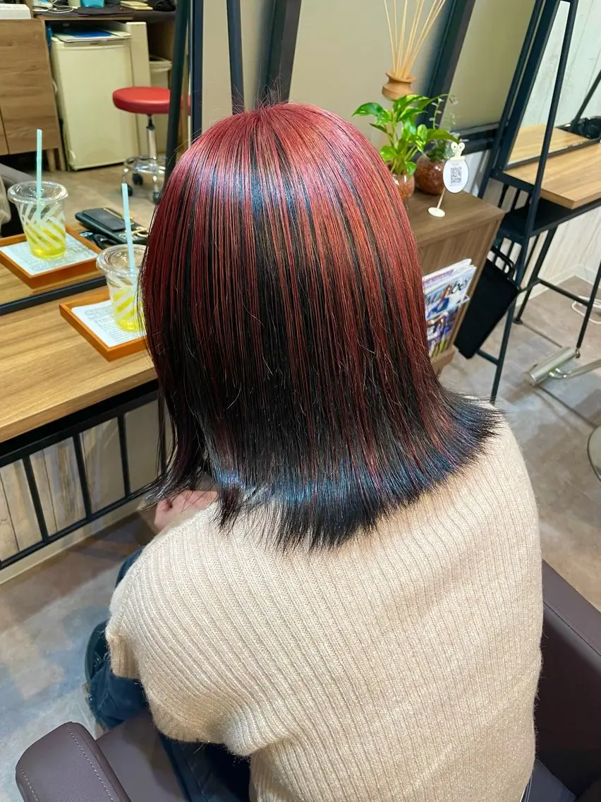 アンブレラカラー💫 ブリーチした所のみオンカラーの写真