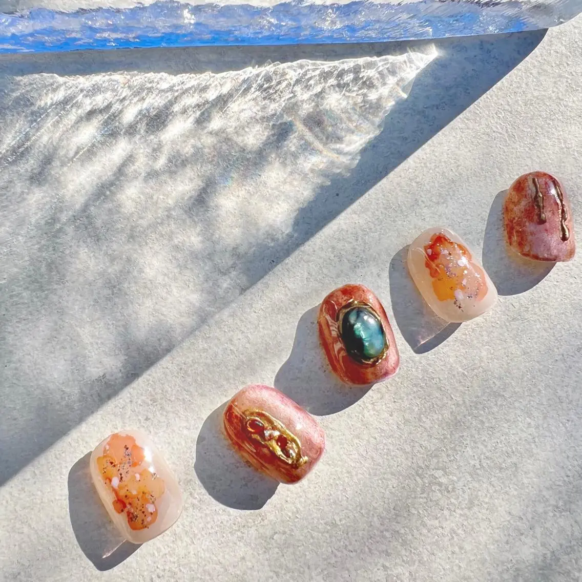 ネイル ニュアンスネイル ショートネイル gemickle nailのネイルデザイン