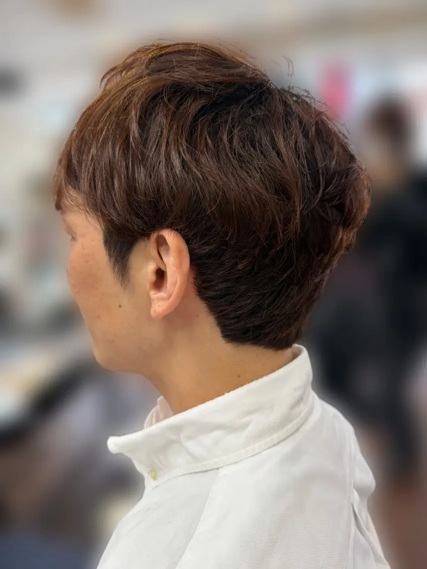 ショート メンズ ショートレイヤー ツーブロック レイヤーカット ショートヘア 🌙𝑳𝑼𝑵𝑨 工藤/メンズカット✂のヘアスタイル
