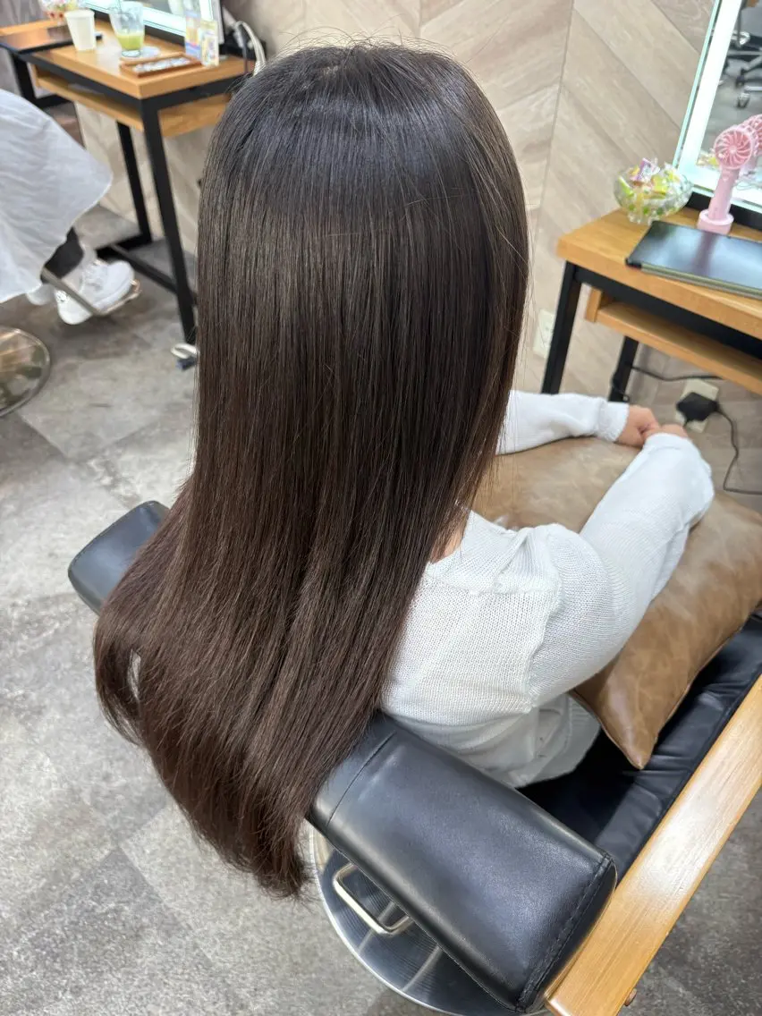 ロング 髪質改善 縮毛矯正 カット 縮毛矯正 SHANTi 飯塚 ヘアセット/髪質改善のヘアスタイル