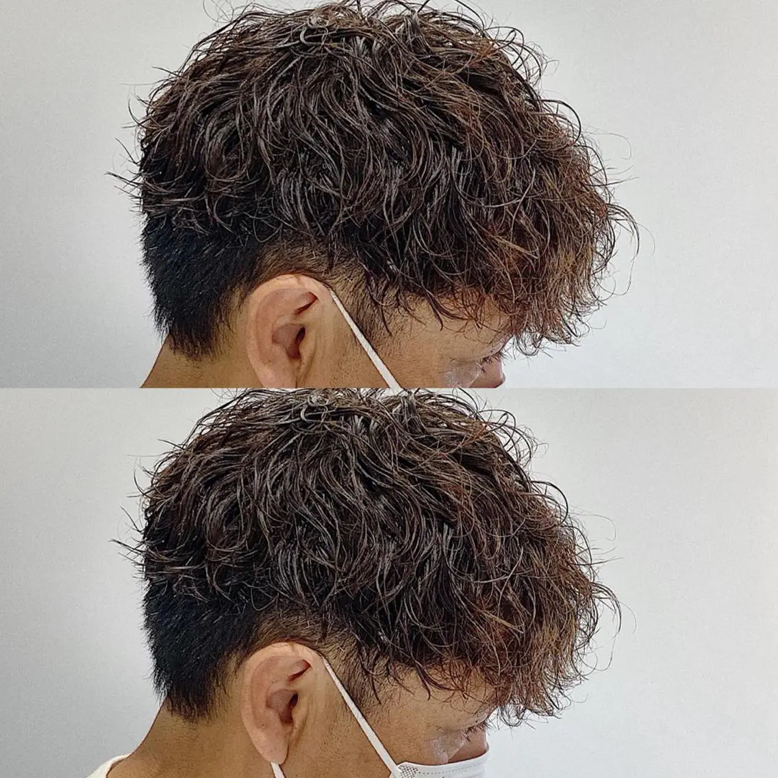 ショート パーマ メンズ 原田 涼矢のヘアスタイル