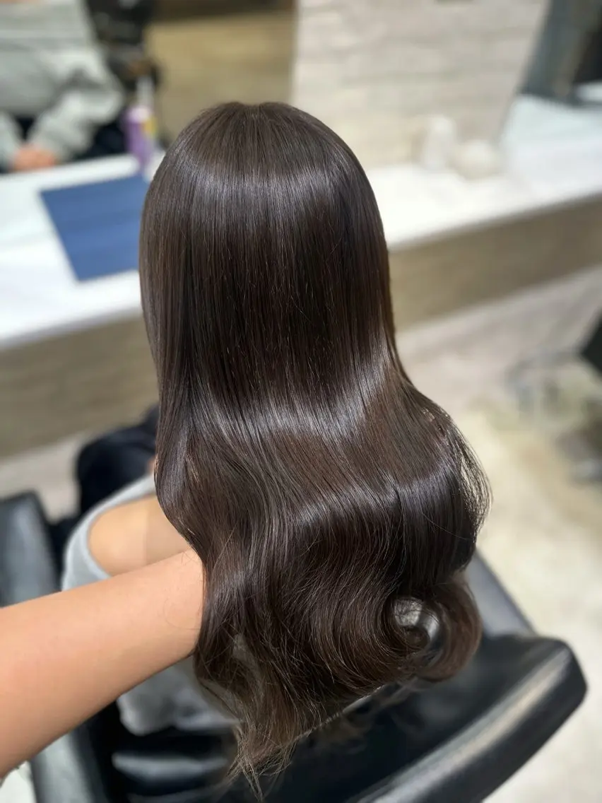 ロング カラー ヘアカラー トリートメント 🖤KURUMI🖤 潤艶・髪質改善のヘアスタイル