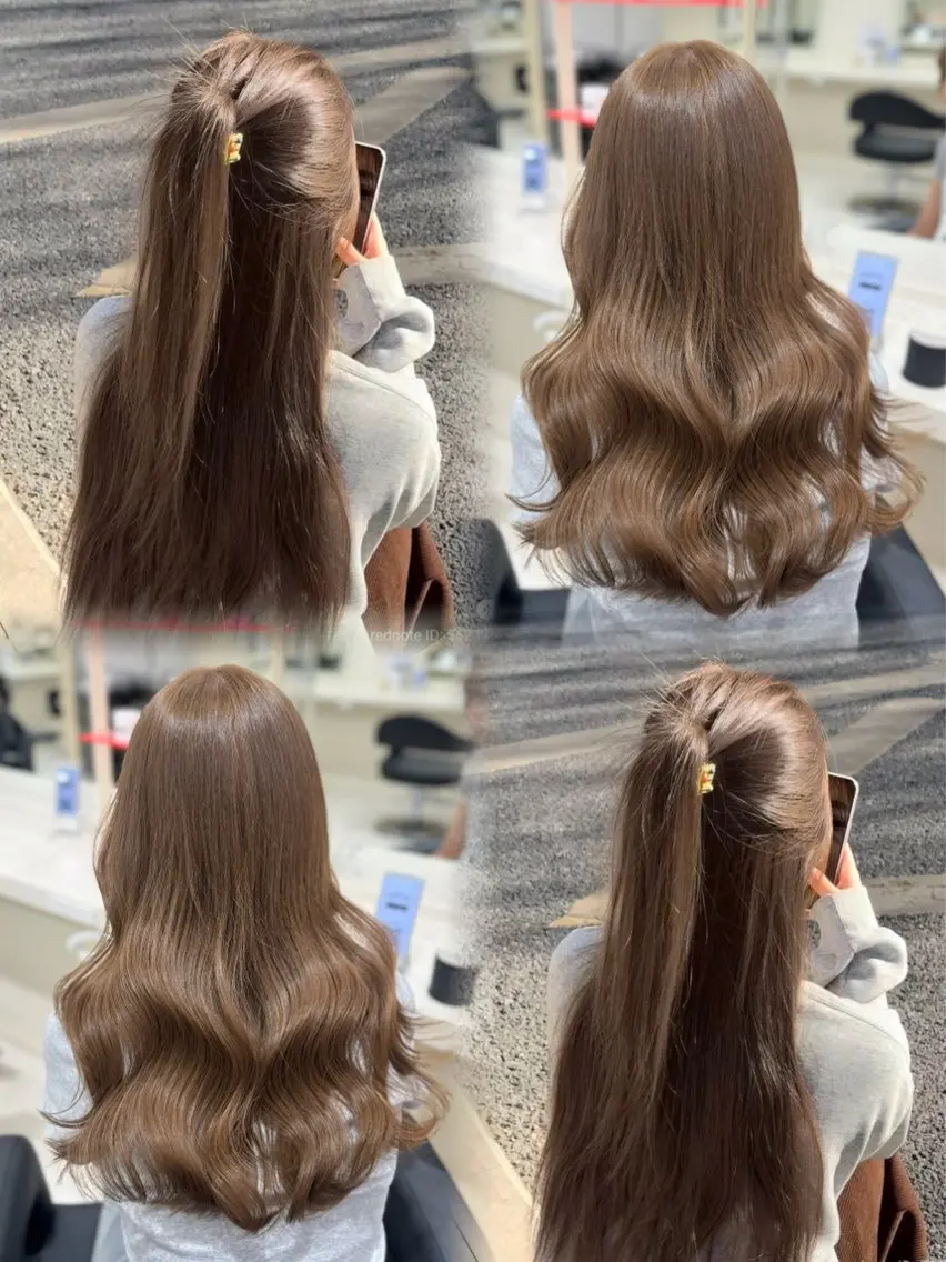 ロング カラー カット ヘアカラー 🤍韓国大人っぽ ベージュMAI🤍のヘアスタイル