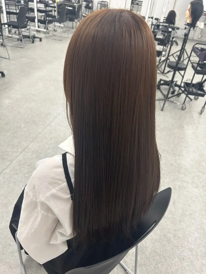ロング カラー ヘアアレンジ ブラウンカラー 透明感カラー 艶髪/韓国レイヤー 🤍Houtoのヘアスタイル