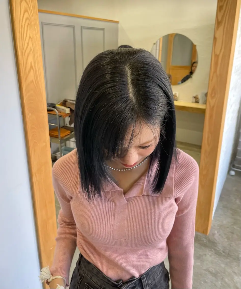 ミディアム miloc himekaのヘアスタイル