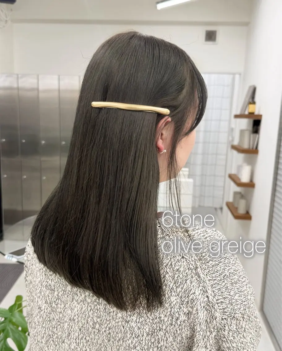 セミロング カラー カット ヘアカラー トリートメント 表参道🌿赤み消し カラー/チナツのヘアスタイル