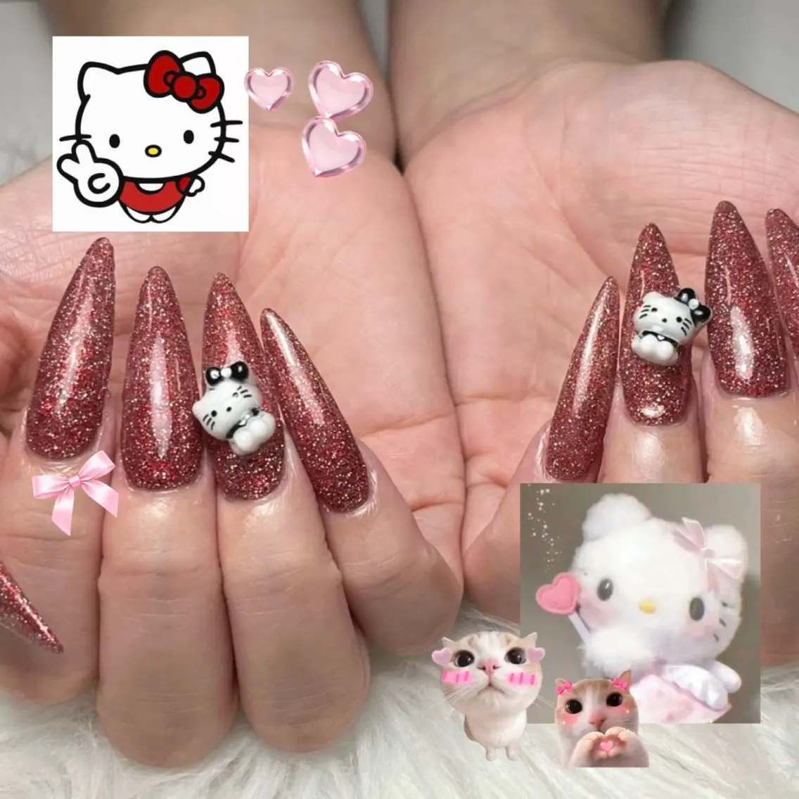 ロング ハンドネイル エム ⭐︎のネイルデザイン